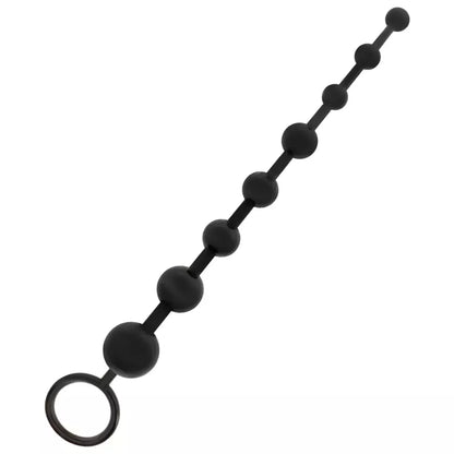 ADDICTED Toys karoliukų grandinėlė 29 cm, juoda – lanksti silikoninė sistema