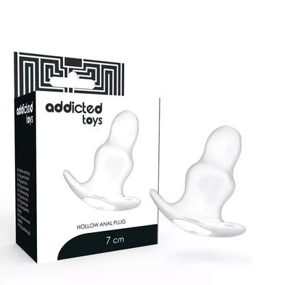 Addicted Toys mažas skaidrus plečiamasis analinis kaištis, 7 cm, TPE, atsparus vandeniui