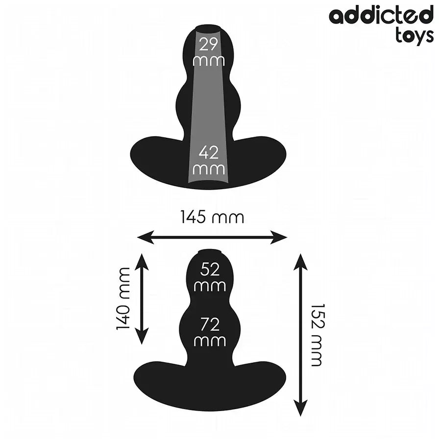 Addicted Toys Silicone Hollow Plug XXL 15,2 cm – Lanksti anatominė sistema