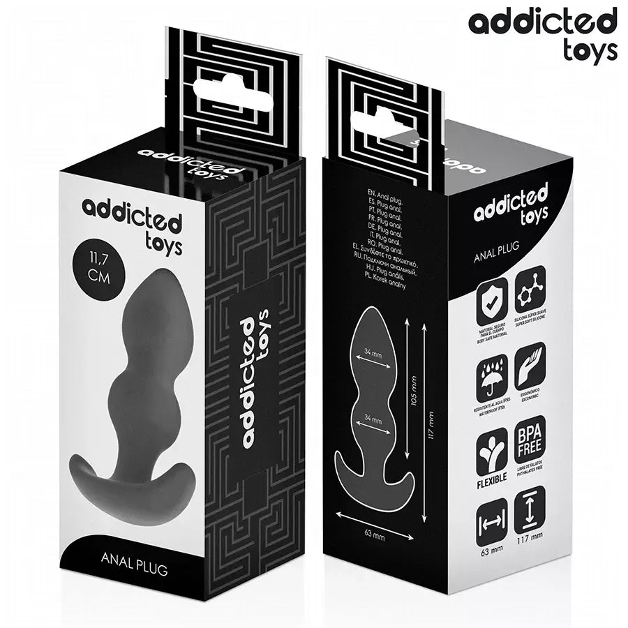 Addicted Toys silikoninis kamštis Large 11,7 cm – ergonomiška forma, medicininė kokybė