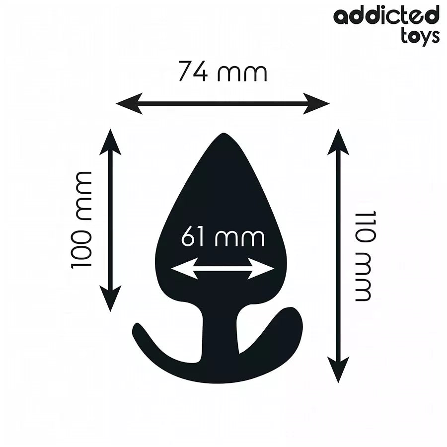 Addicted Toys XXL silikoninis analinis kamštis 11 cm – Ergonomiškas, medicininės klasės modelis