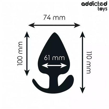 Addicted Toys XXL silikoninis analinis kamštis 11 cm – Ergonomiškas, medicininės klasės modelis