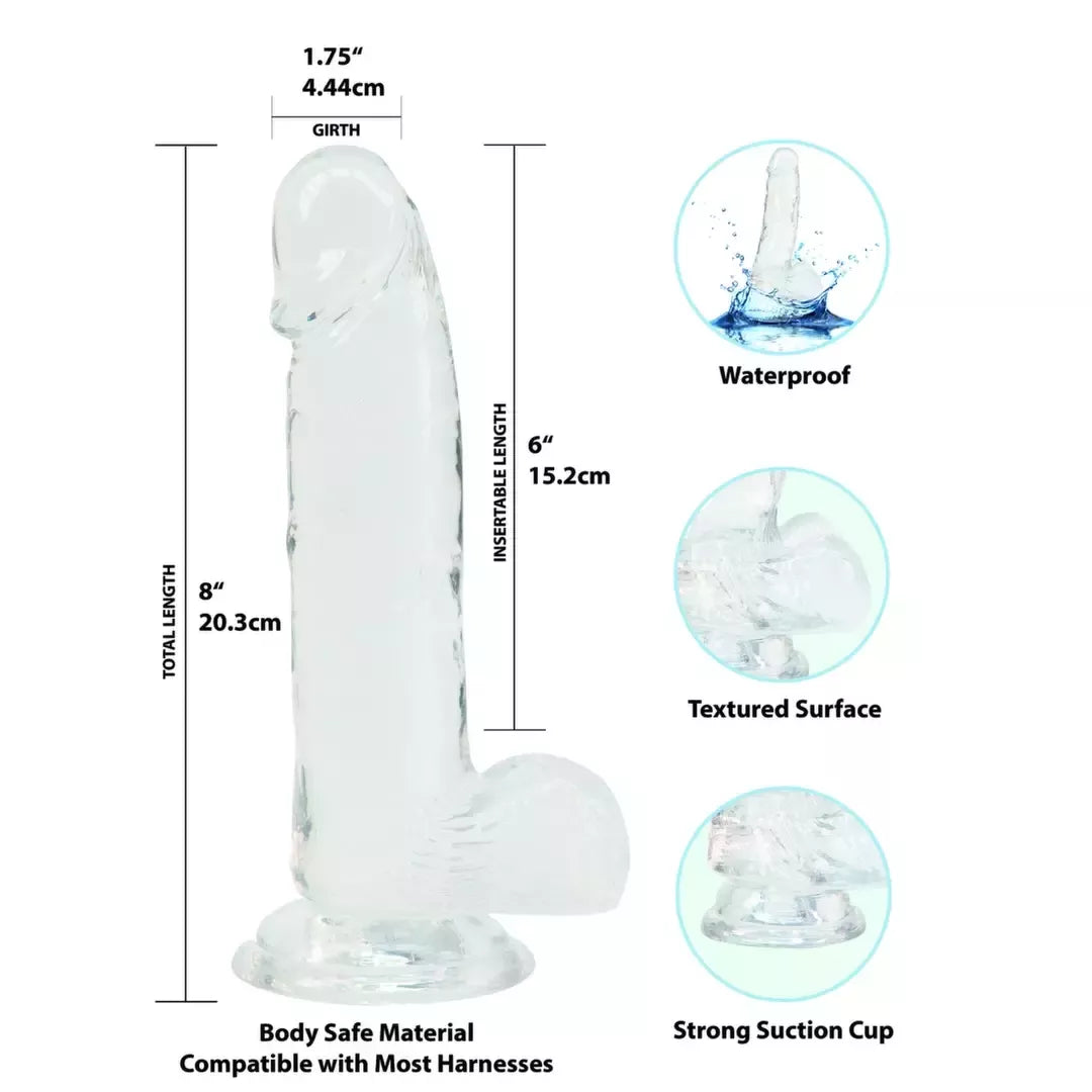 Addiction Crystal Addiction Clear 20 cm lankstus intymus modelis TPE