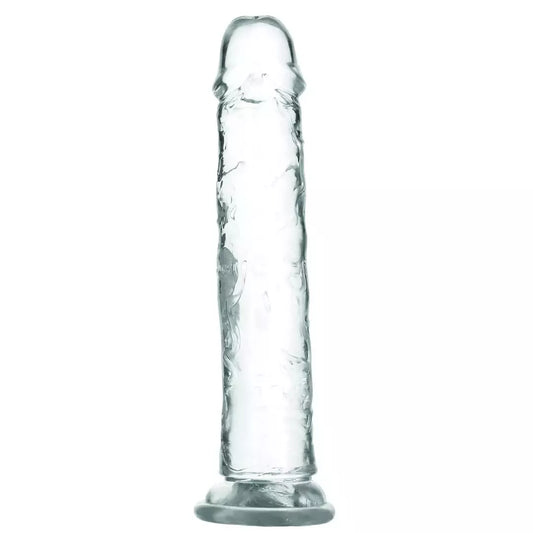 Addiction Crystal Addiction Intimate Machine 23 cm skaidrus TPE su siurbtuku