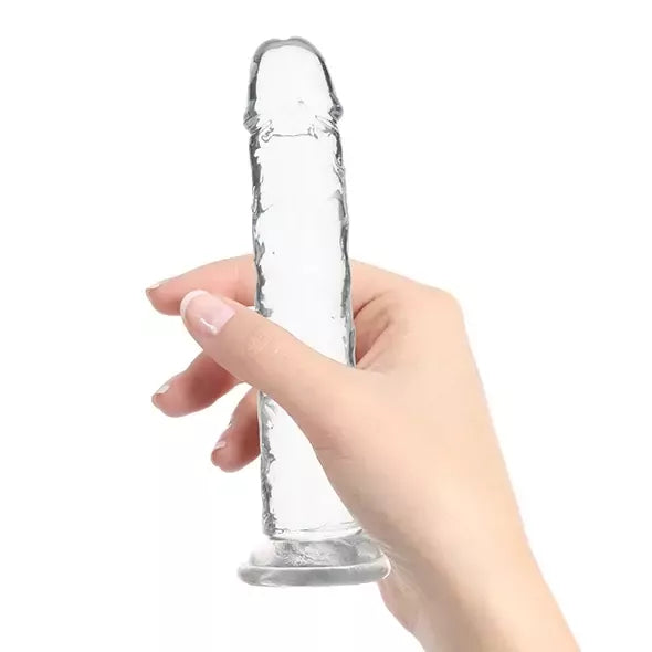 Addiction Crystal Addiction skaidrus vertikalus modelis 18 cm su siurbtuku