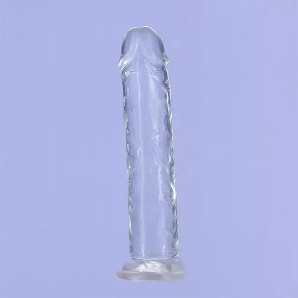 Addiction Crystal Addiction skaidrus vertikalus modelis 18 cm su siurbtuku