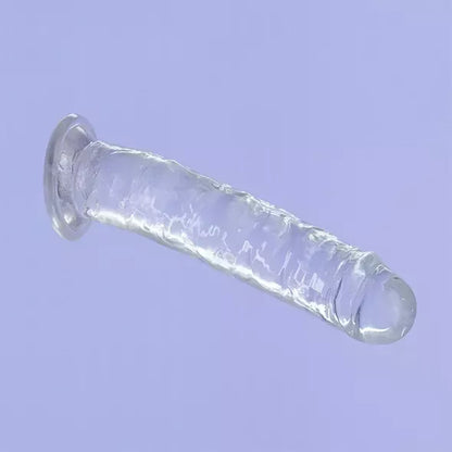 Addiction Crystal Addiction skaidrus vertikalus modelis 18 cm su siurbtuku