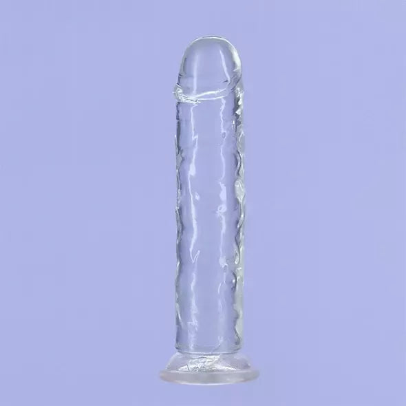 Addiction Crystal Addiction skaidrus vertikalus modelis 18 cm su siurbtuku