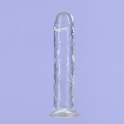 Addiction Crystal Addiction skaidrus vertikalus modelis 18 cm su siurbtuku
