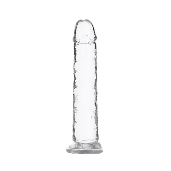 Addiction Crystal Addiction skaidrus vertikalus modelis 18 cm su siurbtuku