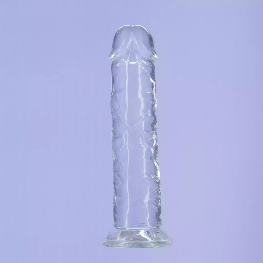 Addiction Crystal Addiction vertikalus modelis, 20 cm, skaidrus, su PowerBullet