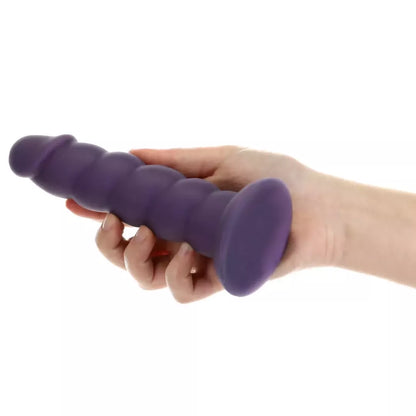 Addiction Fantasy 18 cm vienaragio modelis, violetinis, silikoninis, su siurbtuku
