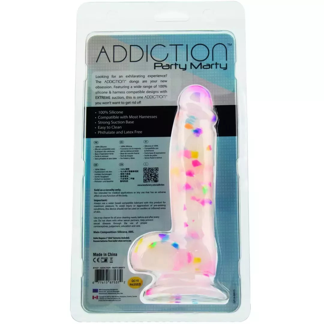 Addiction Party Marty 19 cm silikoninis modelis su vibravimo sistema