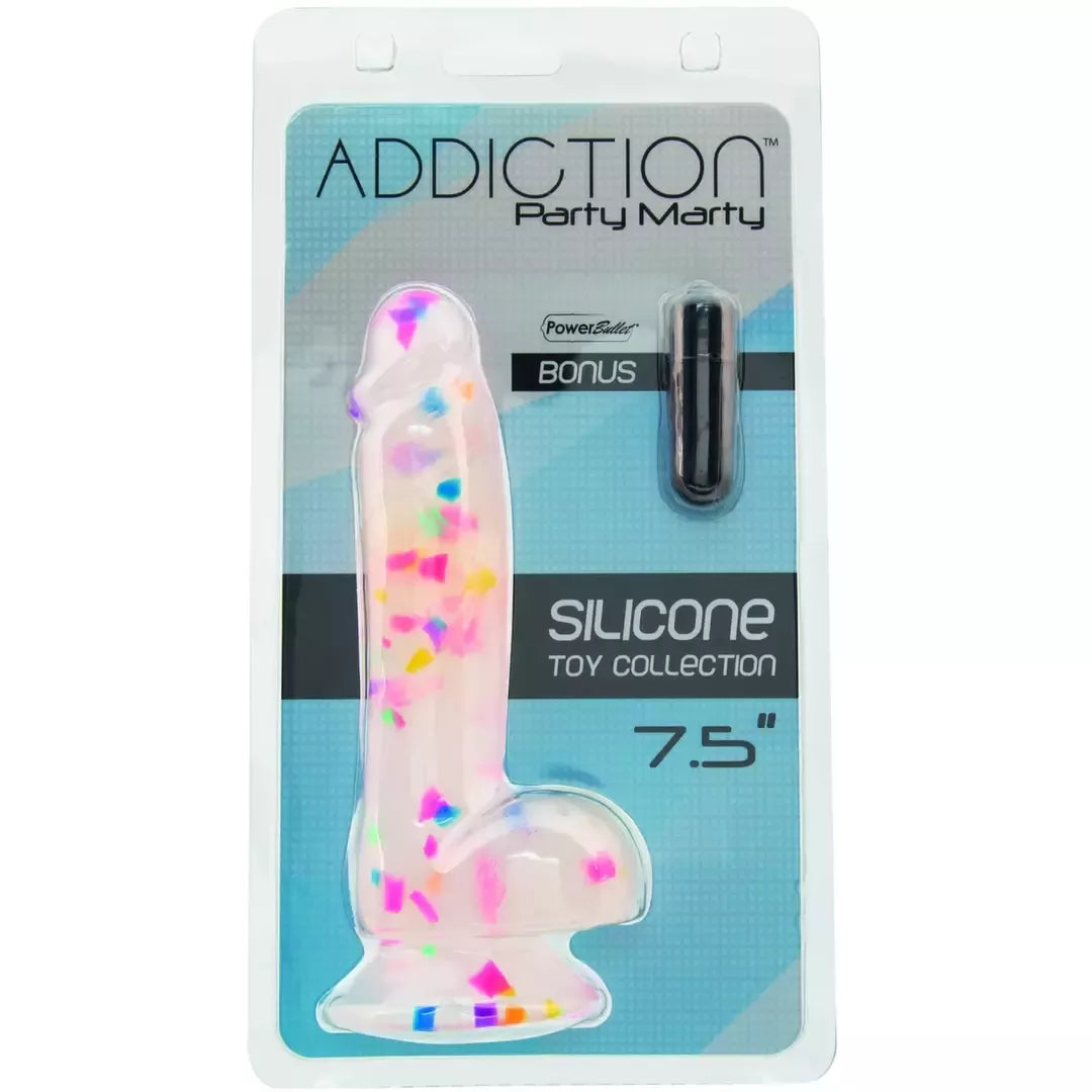 Addiction Party Marty 19 cm silikoninis modelis su vibravimo sistema