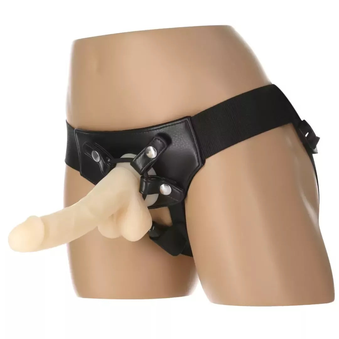 Addiction Strap-On Harness Adjustable Black One Size su PowerBullet