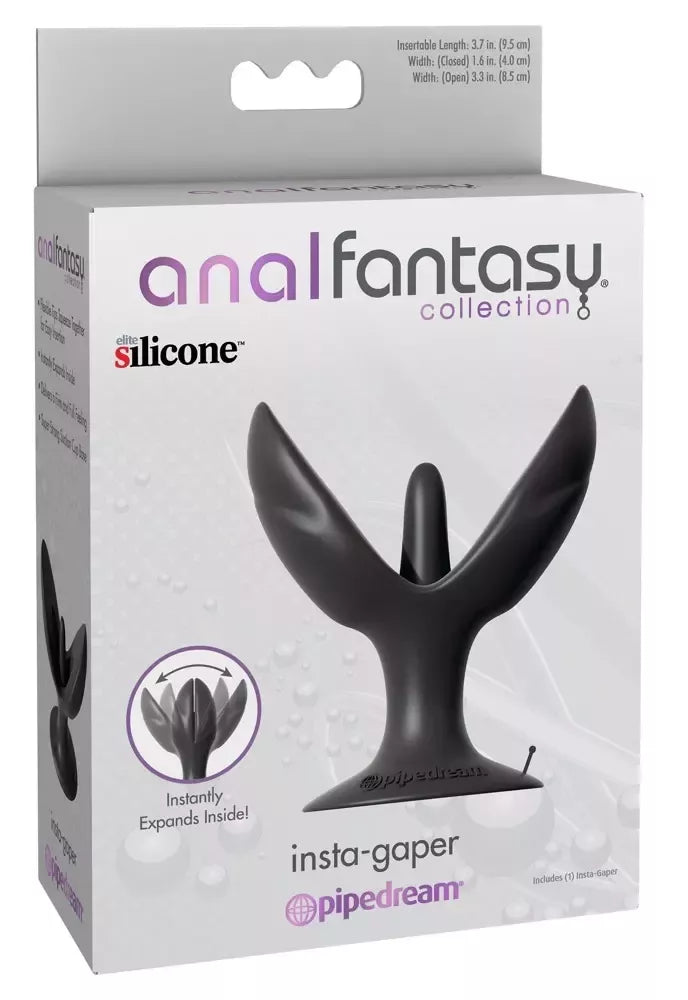 AFC Insta-Gaper Black intymus plėtiklis su siurbtuku 9,5 cm