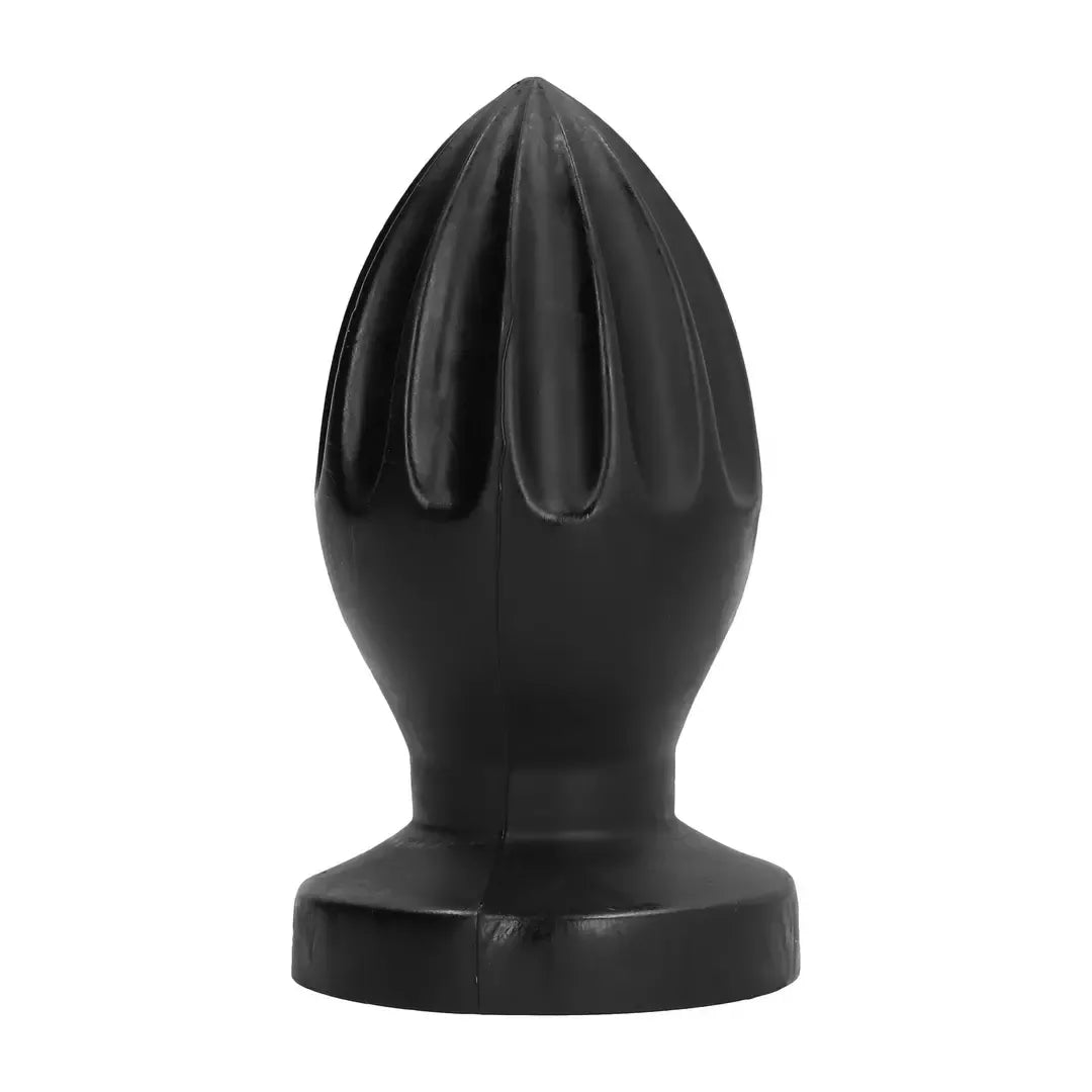 All Black 0719 Intimate Plug 12 cm – gilių griovelių raštas, glotni tekstūra, juoda
