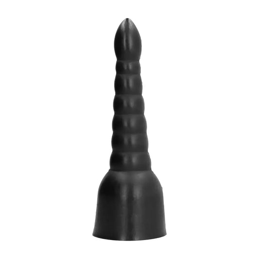 ALL BLACK 13/34 cm intymus modelis su tekstūruotais grioveliais, juodas