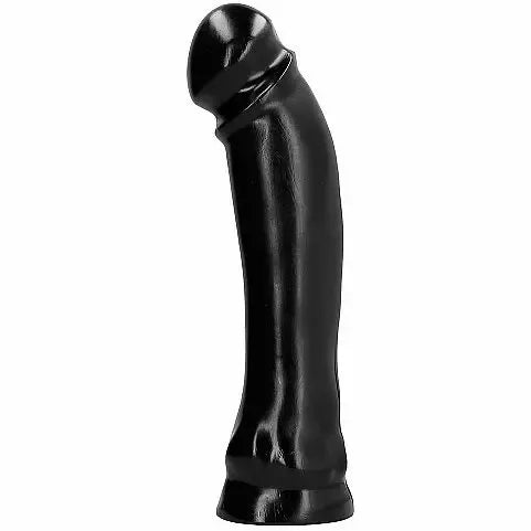 ALL BLACK 33 cm Intimate System - juodas PVC, didelis dydis