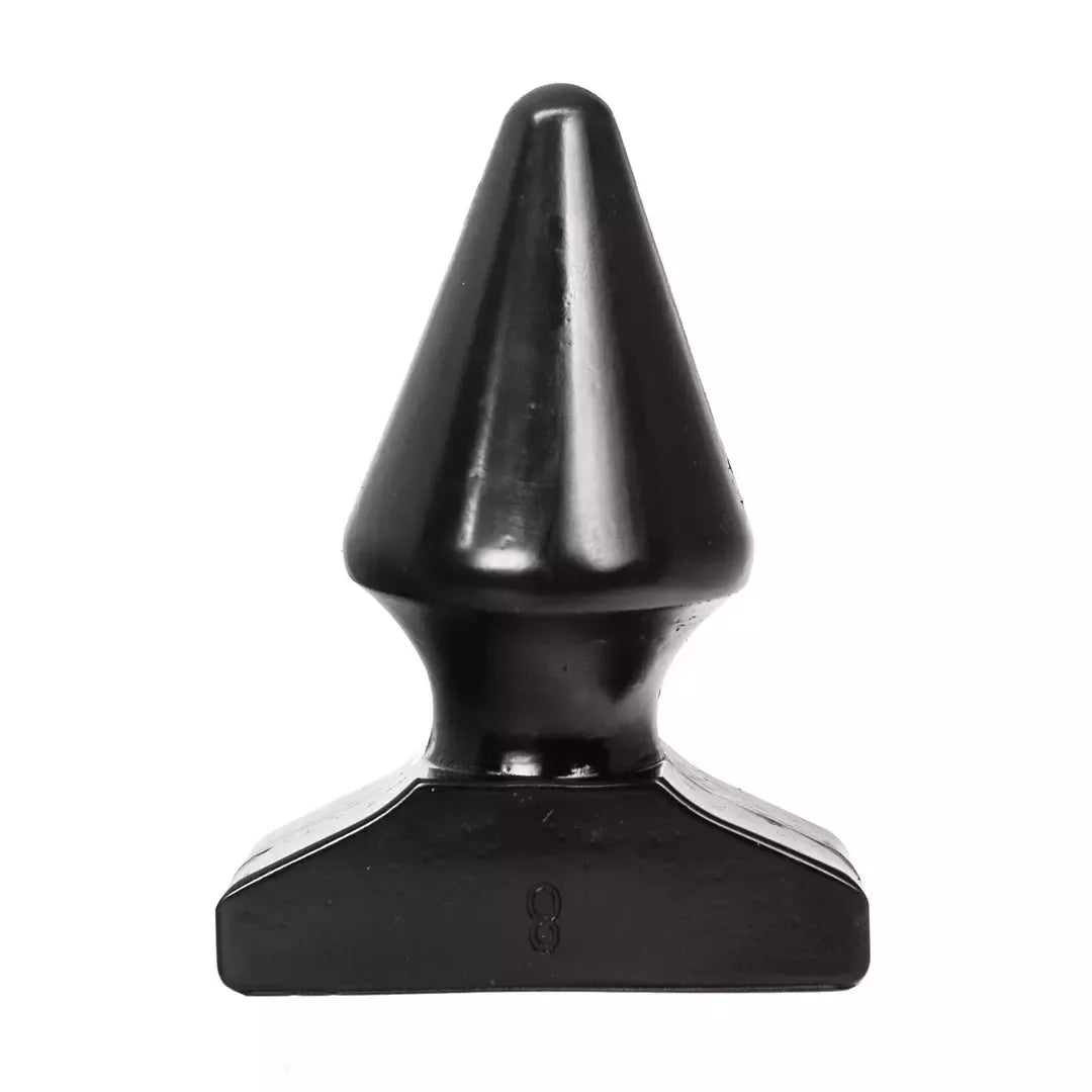 All Black AB41 siaurėjantis analinis žaislas 17 cm, juodas, silikoninis