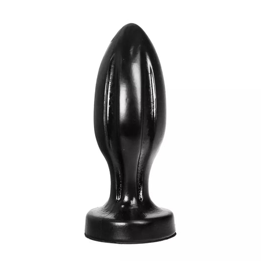 All Black AB45 Intimate Plug 21 cm - Tekstūrinis juodas modelis
