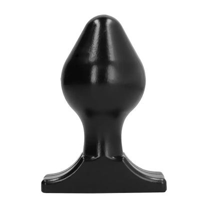 All Black Anal Plug Model 6 - 16 cm, lygus rifliuotas paviršius, juodas