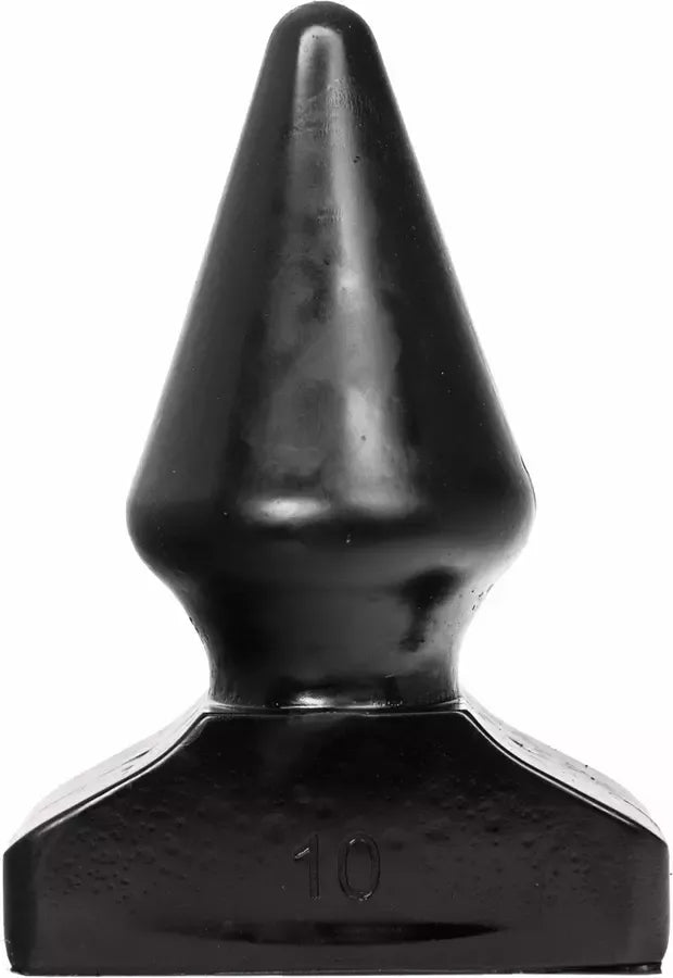 All Black analinis aksesuaras 20,5 cm – lygus grioveliuotas silikoninis kaištis