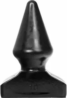 All Black analinis aksesuaras 20,5 cm – lygus grioveliuotas silikoninis kaištis