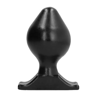 All Black Model 16 cm – juodas silikoninis analinis kamštis su grioveliais