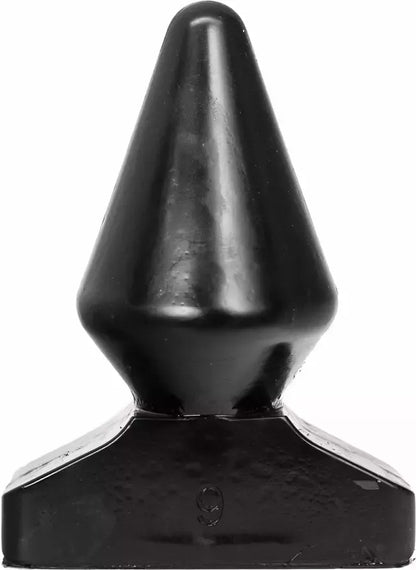 All Black Model 7 Intimate Plug 18,5 cm – lygus grioveliais dekoruotas paviršius