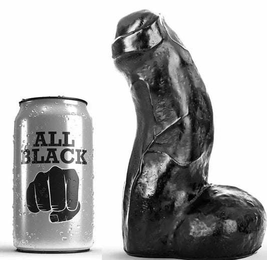 All Black Model AB43 Intiminis silikoninis modelis, juodas, 17 cm