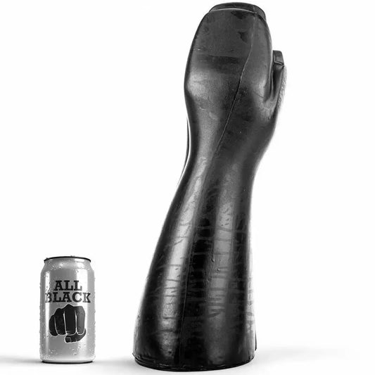 All Black modelio 208234 anatominė rankos formos PVC pagalbinė priemonė, 39 cm, juoda