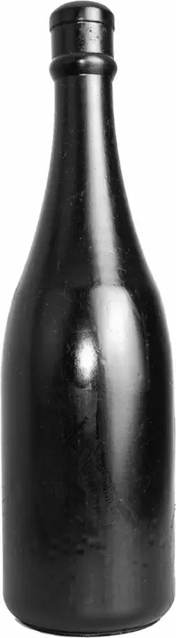 "All Black" modelis 34,5 cm juodas silikoninis intymus prietaisas, šampano butelio formos