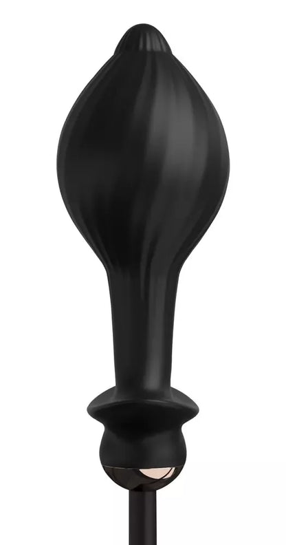 Anal Fantasy Elite Auto-Throb pripučiamas kamštis, silikoninis, juodas, 13 cm