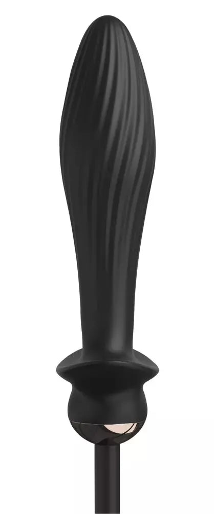 Anal Fantasy Elite Auto-Throb pripučiamas kamštis, silikoninis, juodas, 13 cm