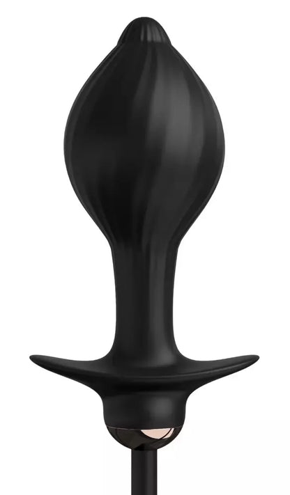 Anal Fantasy Elite Auto-Throb pripučiamas kamštis, silikoninis, juodas, 13 cm