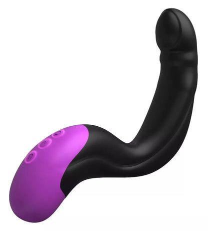 Anal Fantasy Elite Hyper Pulse P-Spot masažuoklis, silikoninis, juodas, 15,2 cm