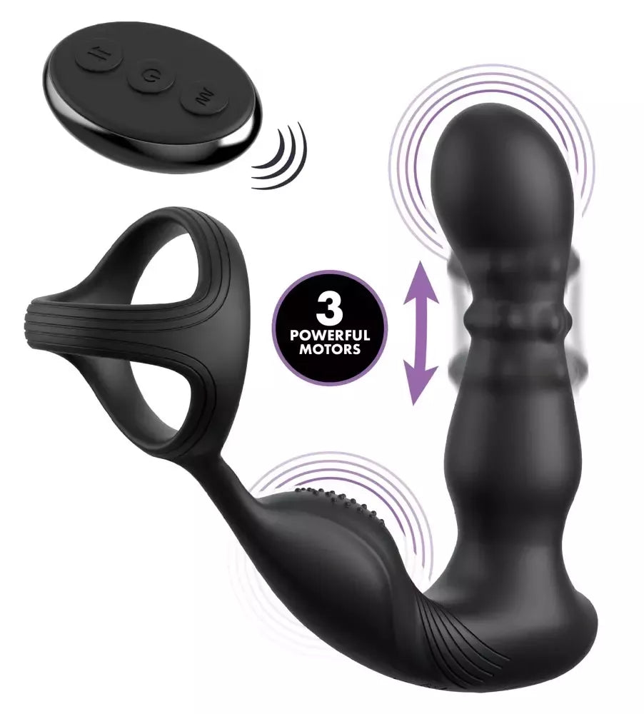 Anal Fantasy Elite Slide & Glide Intimoji silikoninė sistema, juoda, 19 cm