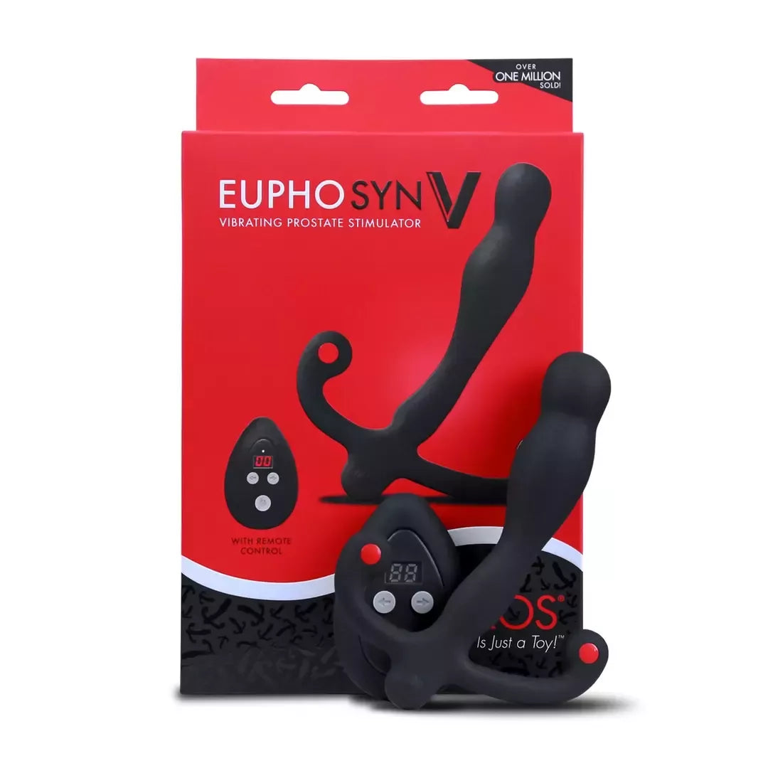 Aneros Eupho Syn V vibruojantis prostatos masažuoklis, juodas – 10 režimų, nuotolinis valdymas