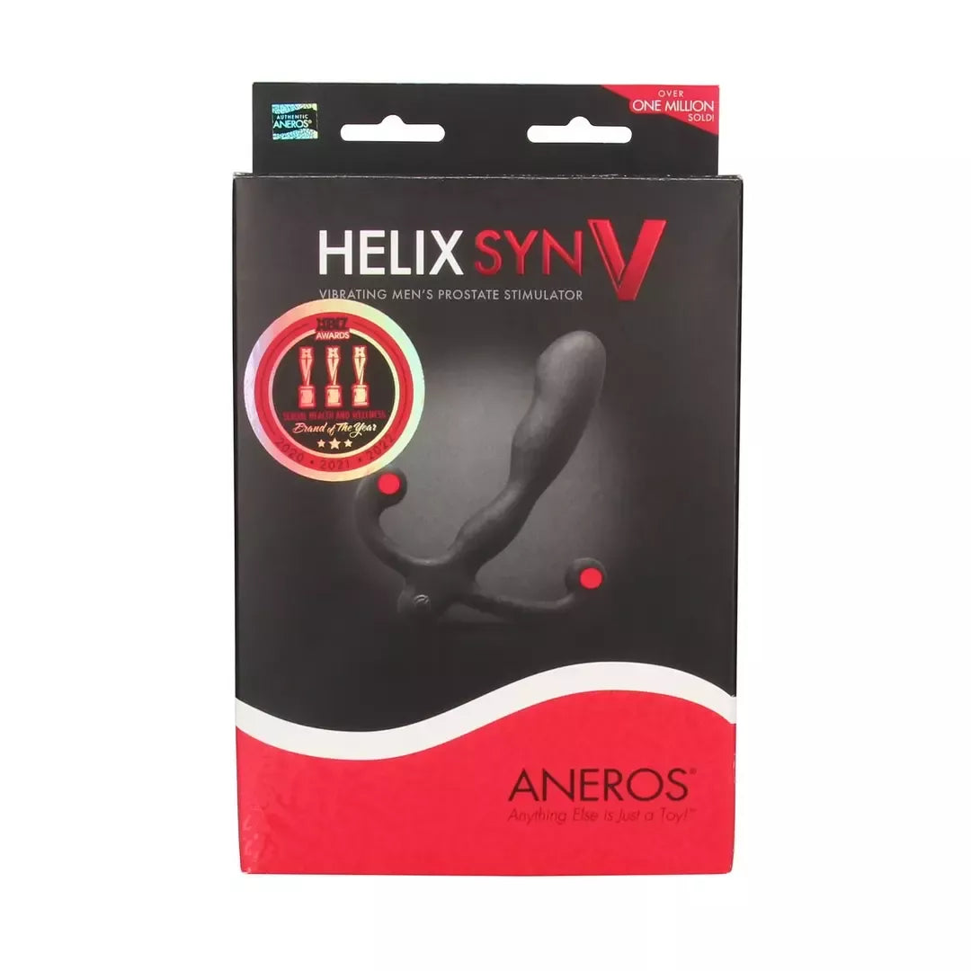Aneros Helix Syn V Black – vibruojantis prostatos masažuoklis, įkraunamas