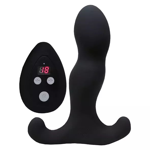 Aneros Vice 2 Black dviejų variklių intymus prietaisas su nuotolinio valdymo pulteliu, 10,8 cm