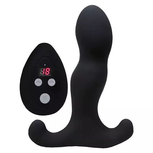 Aneros Vice 2 Black dviejų variklių intymus prietaisas su nuotolinio valdymo pulteliu, 10,8 cm