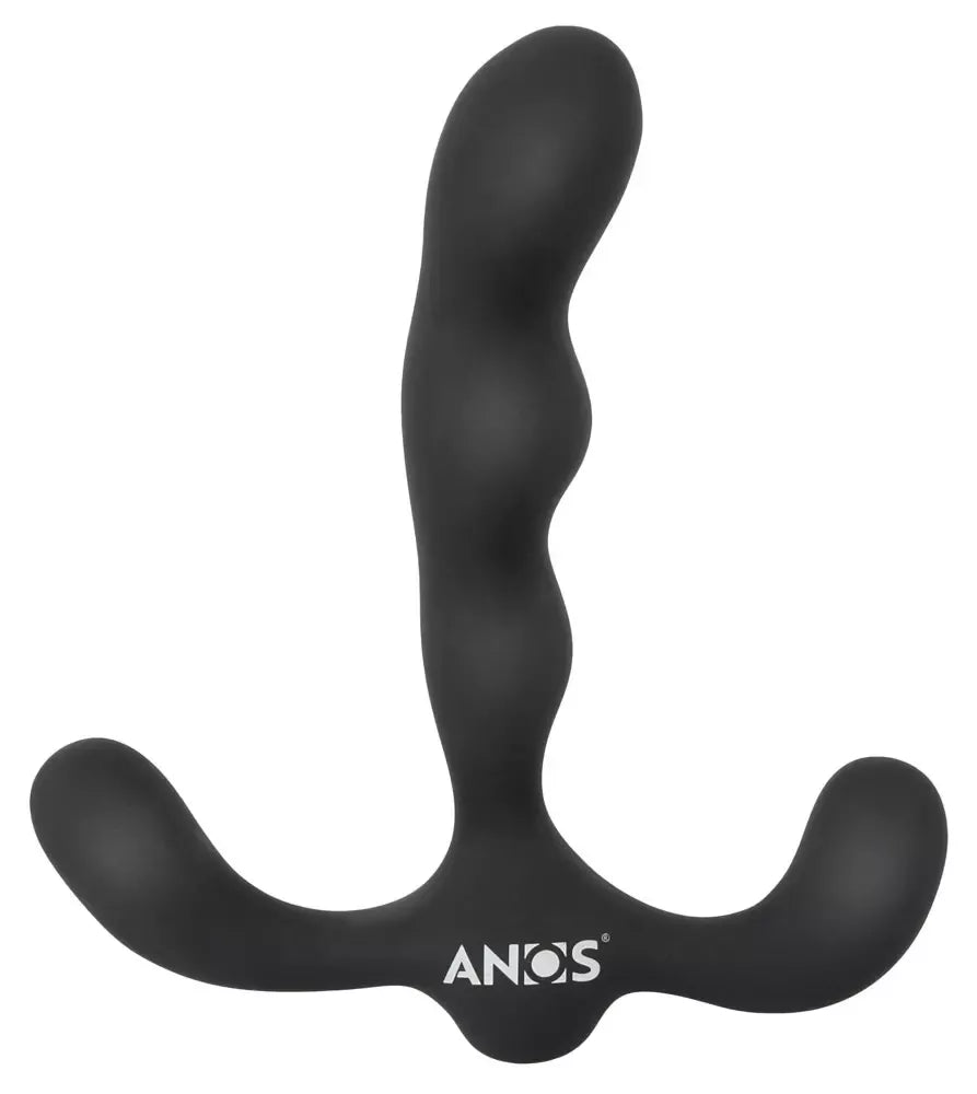 ANOS prostatos stimuliatorius su 3 varikliais, silikoninis, atsparus vandeniui, 13 cm, juodas