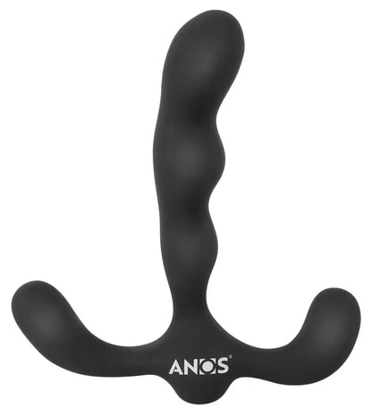 ANOS prostatos stimuliatorius su 3 varikliais, silikoninis, atsparus vandeniui, 13 cm, juodas