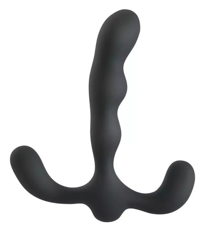 ANOS prostatos stimuliatorius su 3 varikliais, silikoninis, atsparus vandeniui, 13 cm, juodas