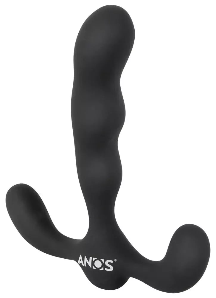 ANOS prostatos stimuliatorius su 3 varikliais, silikoninis, atsparus vandeniui, 13 cm, juodas