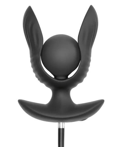 ANOS RC pripučiamas silikoninis analinis kamštis su vibracija, reguliuojamas, juodas, 10,9 cm