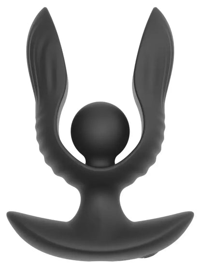 ANOS RC pripučiamas silikoninis analinis kamštis su vibracija, reguliuojamas, juodas, 10,9 cm