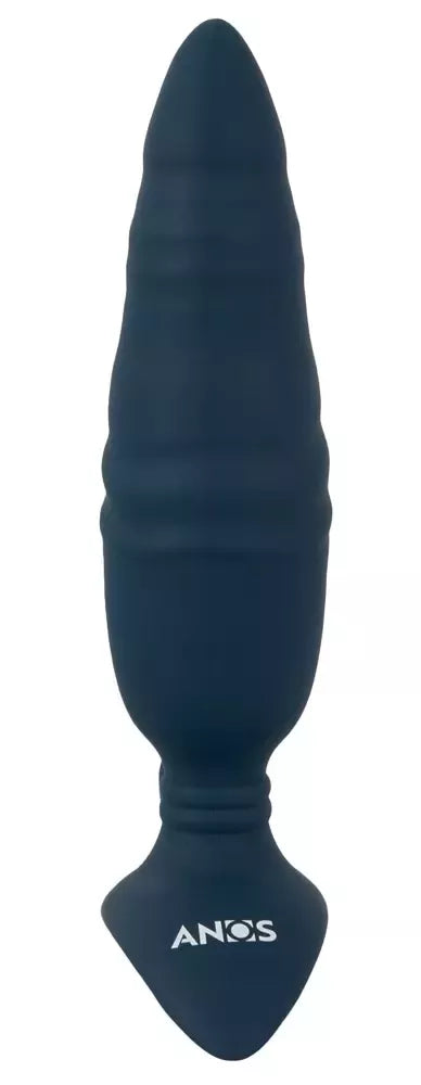 ANOS RC stimuliuojantis analinis kaištis su nuotolinio valdymo pulteliu, tarpvietės stimuliatoriumi, juodas