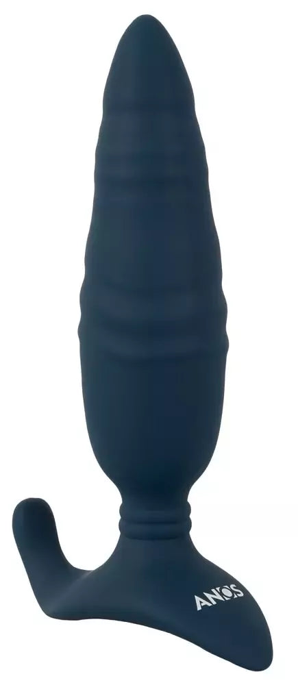 ANOS RC stimuliuojantis analinis kaištis su nuotolinio valdymo pulteliu, tarpvietės stimuliatoriumi, juodas